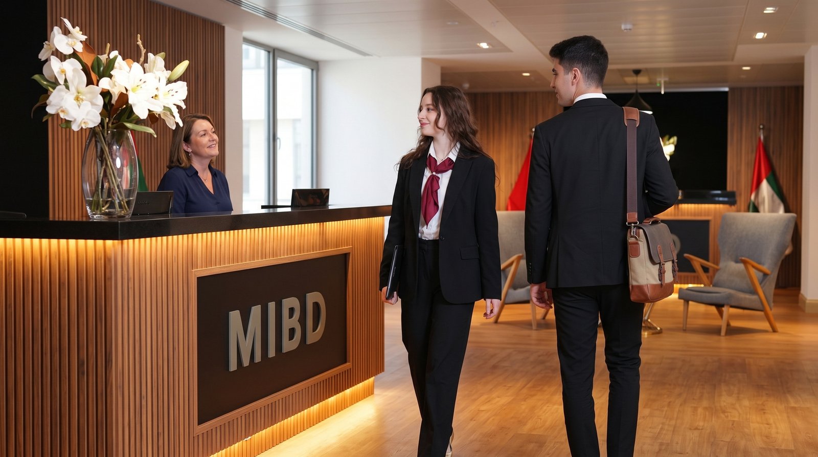 MIBD students arriving at the campus reception